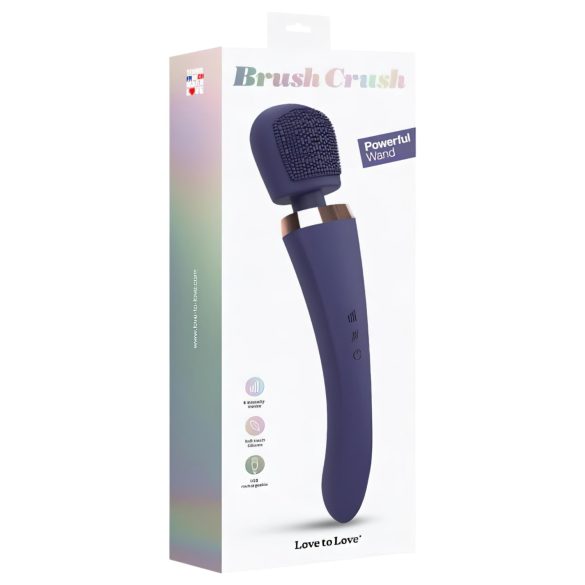 Love to Love Brush Crush - masažni wand vibrator (plavi)