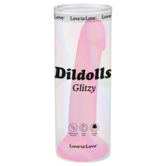 Dildolls Glitzy - silikonski dildo s vakuumom (ružičasti)