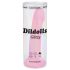 Dildolls Glitzy - ružičasta silikonska dildo s vakuumskom podlogom