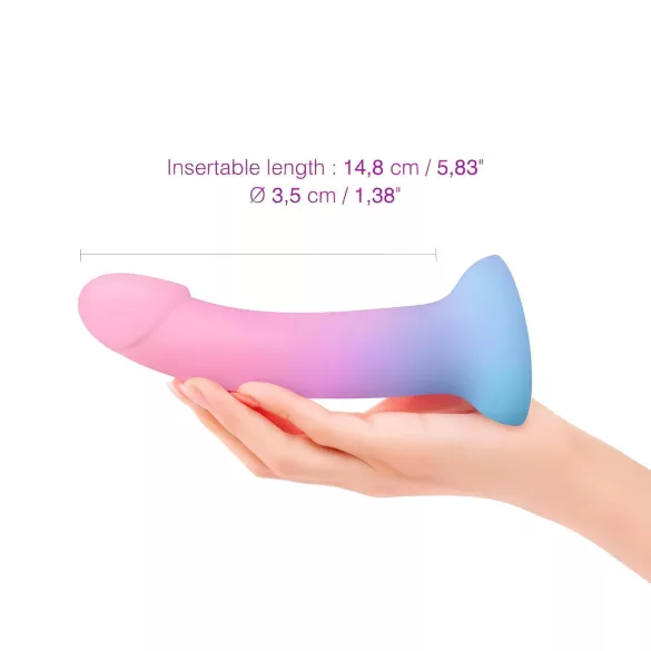 Dildolls Utopia - dildo sa vakuumskom bazom - silikon - šareno