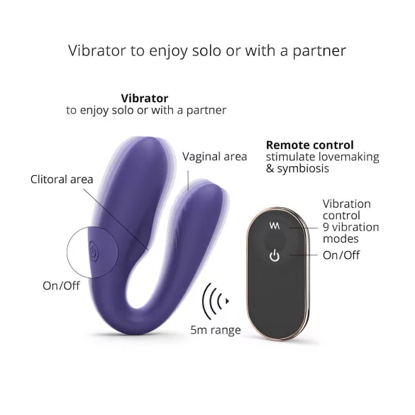 Love to Love - vibrator za parove na daljinsko upravljanje - punjivi