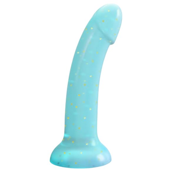 Dildolls Nightfall - zvjezdani dildo s prijemnom bazom (tirkizni)