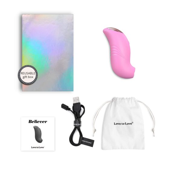 Love to Love Believer - punjivi vodootporni stimulator klitorisa (ružičasti)