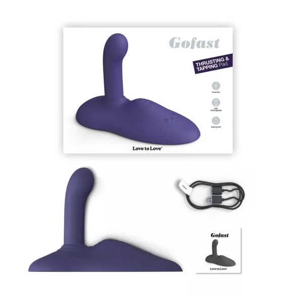 Love to Love GoFast - vibrator za G-točku i klitoris s vakuumskim postoljem (plavi)