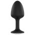 Dorcel Geisha Plug Diamond M - crni analni plug s bijelim kamenčićem