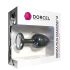 Dorcel Geisha Plug Diamond M - crni analni plug s bijelim kamenčićem