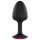 Dorcel Geisha Plug Ruby M - crni analni plug s ružičastim draguljem