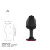 Dorcel Geisha Plug Ruby M - crni analni plug s ružičastim draguljem