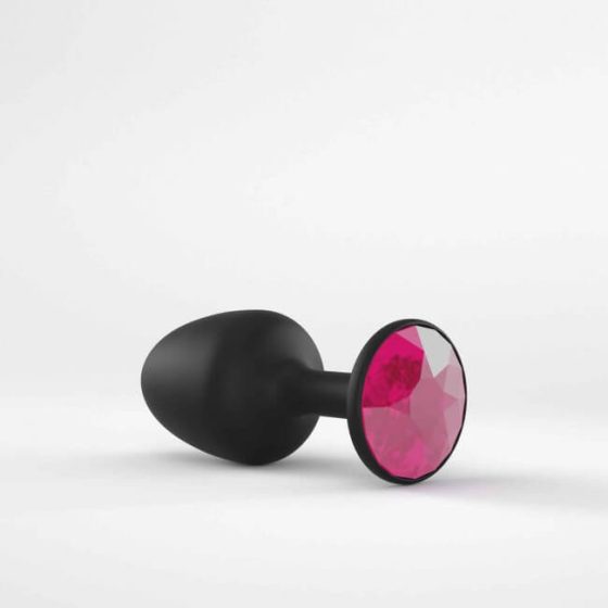 Dorcel Geisha Plug Ruby M - analni dildo od ružičastog kamena (crni)