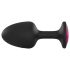 Dorcel Geisha Plug Ruby M - crni analni plug s ružičastim draguljem