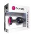 Dorcel Geisha Plug Ruby M - crni analni plug s ružičastim draguljem