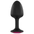 Dorcel Geisha Plug Ruby L - crni analni plug s ružičastim kamenom