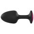 Dorcel Geisha Plug Ruby L - analni plug s ružičastim draguljem (crni)