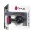Dorcel Geisha Plug Ruby L - analni plug s ružičastim draguljem (crni)