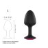 Dorcel Geisha Plug Ruby L - analni plug s ružičastim draguljem (crni)