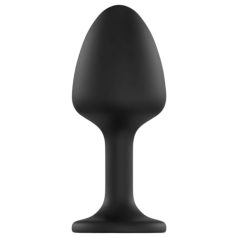   Dorcel Geisha Plug Diamond XL - analni plug s bijelim kamenom (crni)