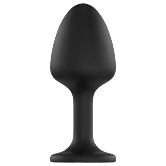Dorcel Geisha Plug Diamond XL - analni plug s bijelim kamenom (crni)