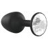 Dorcel Geisha Plug Diamond XL - analni plug s bijelim kamenom (crni)