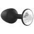 Dorcel Geisha Plug Diamond XL - analni plug s bijelim kamenom (crni)