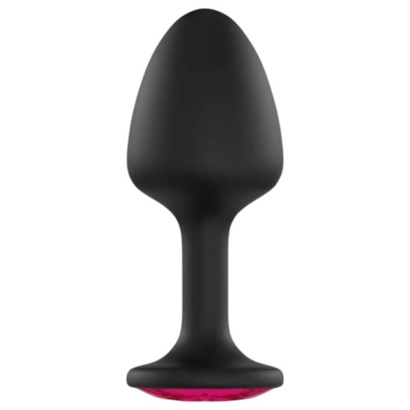 Dorcel Geisha plug XL sa ružičastim kamenjem - crni analni plug