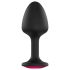 Dorcel Geisha plug XL sa ružičastim kamenjem - crni analni plug
