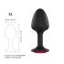 Dorcel Geisha plug XL sa ružičastim kamenjem - crni analni plug