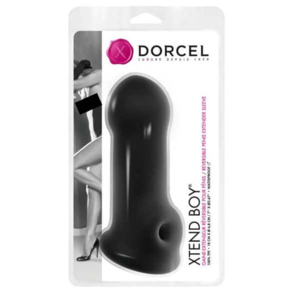 Dorcel Xtend Boy - silikonski penis rukav (crni)