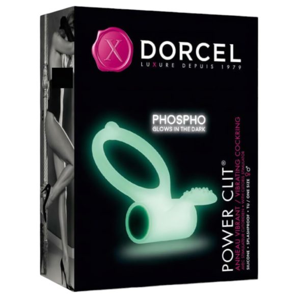Dorcel - svjetleći vibrirajući prsten za penis (bijeli)