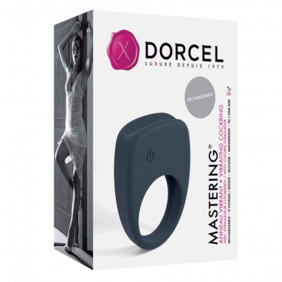 Dorcel Mastering - punjivi vibrirajući prsten za penis (siv)