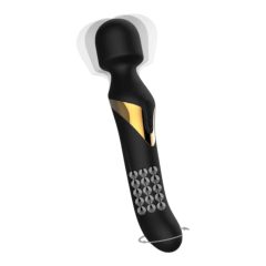   Dorcel Dual Orgasms Gold - punjivi vibrator za masažu 2u1 (crni)