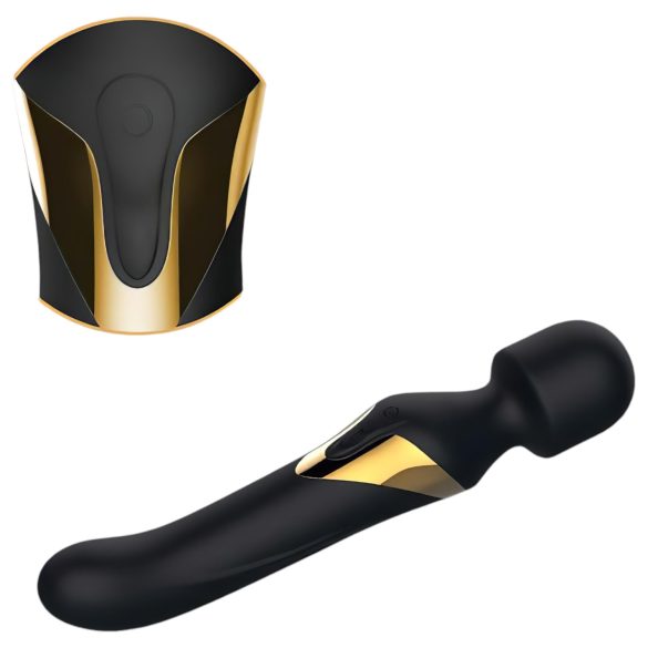 Dorcel Dual Orgasms Gold - 2u1 masažni vibrator (crni)