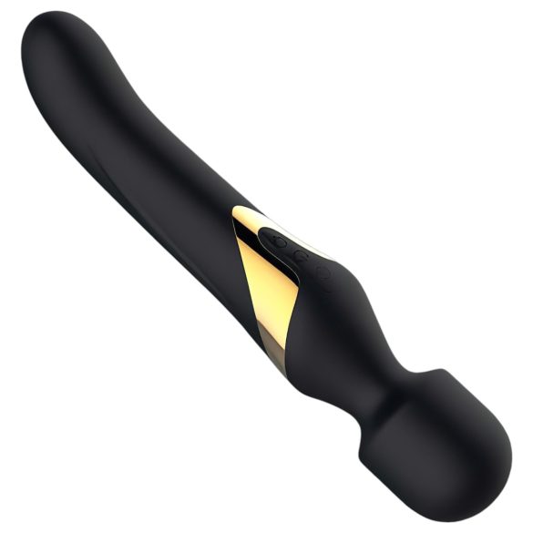 Dorcel Dual Orgasms Gold - 2u1 masažni vibrator (crni)