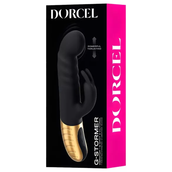 Dorcel G-stormer - punjivi crni vibrator s pokretnim klitoralnim krakom