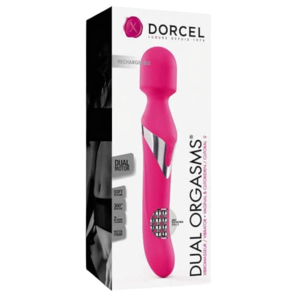 Dorcel Dual Orgazmi - 2u1 punjivi vibrator i masažer (ružičasti)