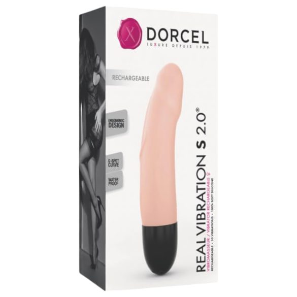 Dorcel Real Vibration S 2.0 - akumulatorski vibrator (prirodna boja)