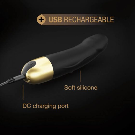 Dorcel Real Vibration S 2.0 - bežični vibrator (crno-zlatni)