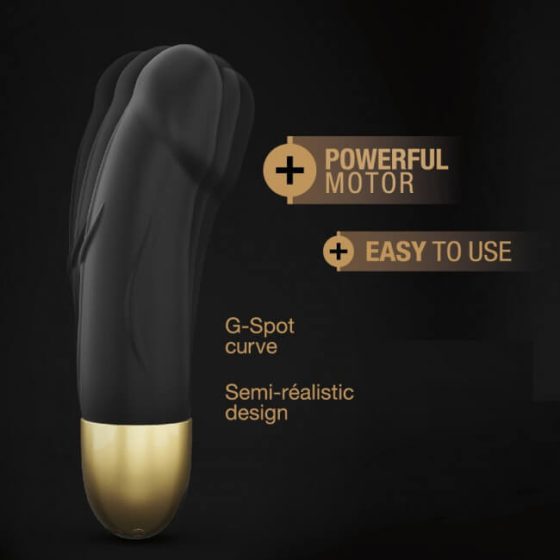 Dorcel Real Vibration S 2.0 - bežični vibrator (crno-zlatni)