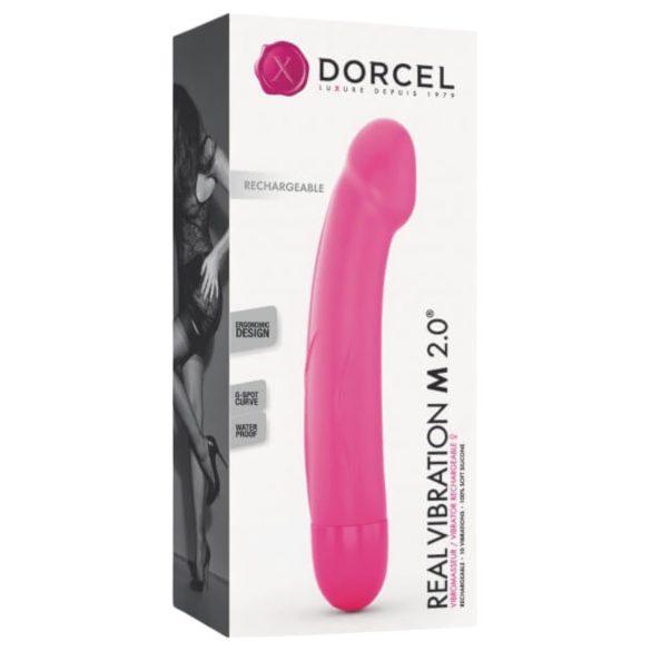 Dorcel Real Vibration M 2.0 - punjivi vibrator (ružičasti)