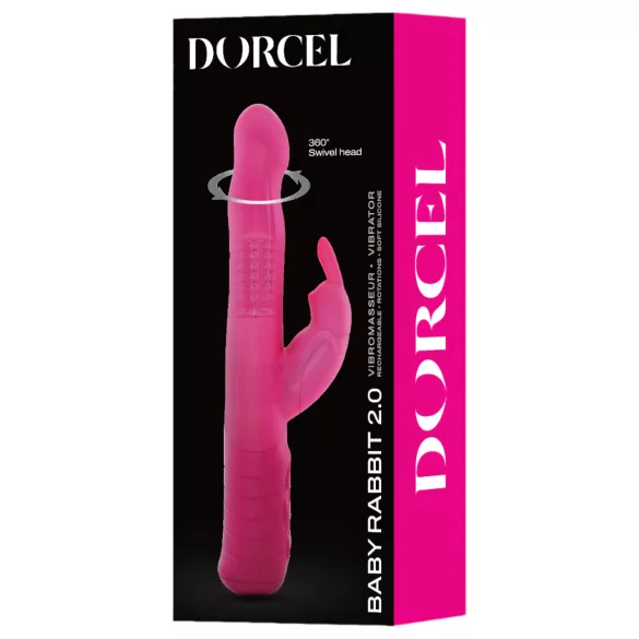 Dorcel Baby Rabbit 2.0 - akumulatorski vibrator s nastavkom (ružičasti)