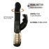 Dorcel Baby Rabbit 2.0 - vibrator s dodatkom za klitoris (crno-zlatni)