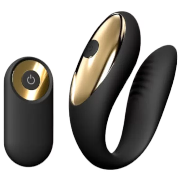 Dorcel - vibrator za parove s daljinskim upravljačem - punjivi - crni