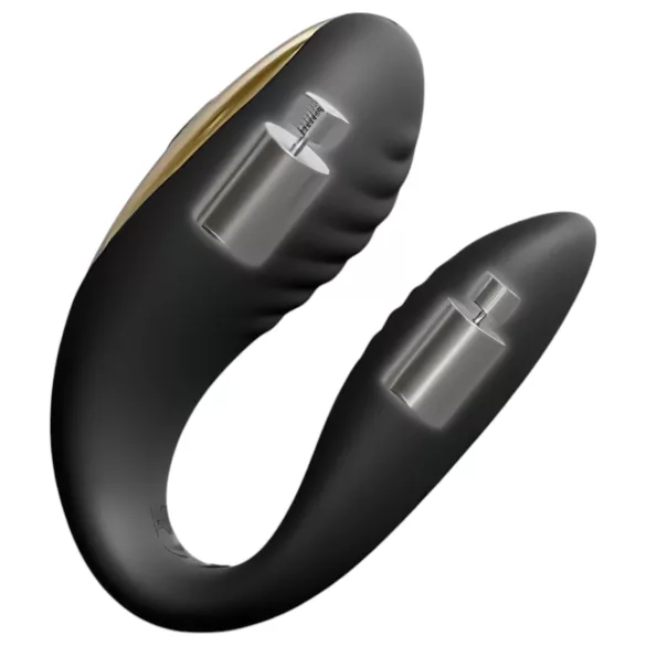 Dorcel - vibrator za parove s daljinskim upravljačem - punjivi - crni