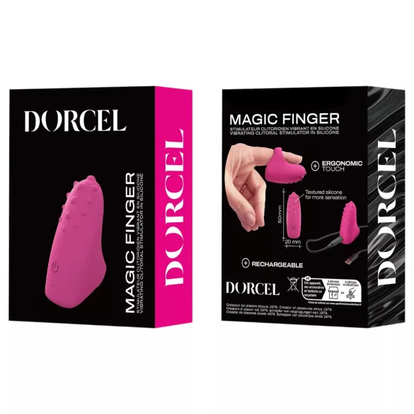 Dorcel Magic Finger - punjivi prstni vibrator (ružičasti)