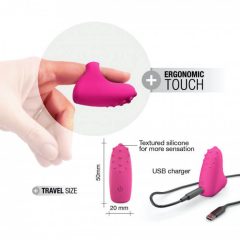   Dorcel Magic Finger - punjivi, vibrator za prste (ružičasti)