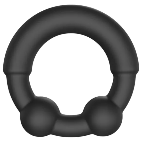 Dorcel - penis prsten s metalnim umetkom - crni