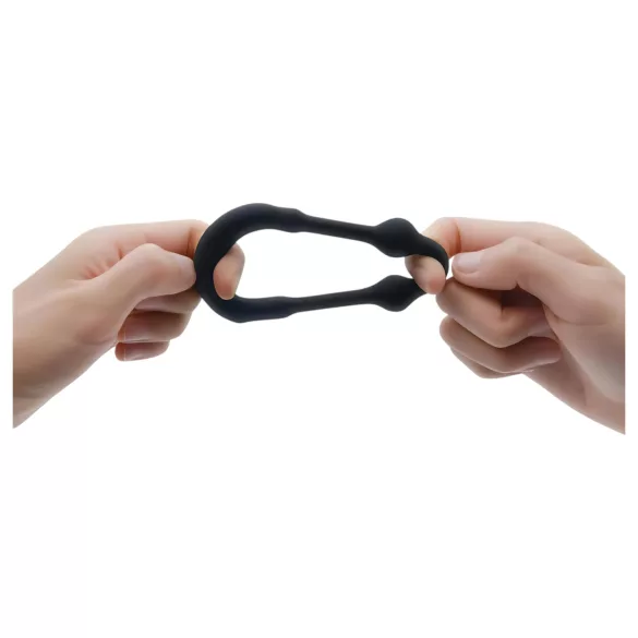 Dorcel - penis prsten s metalnim umetkom - crni