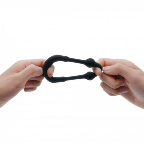 Dorcel Stronger Ring - prsten za penis s metalnim umetkom (crni)
