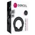 Dorcel Stronger prsten - metalni umetci, crni penis prsten