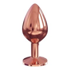   Dorcel Diamond Plug M - aluminijski analni dildo - srednji (ružičasto zlato)