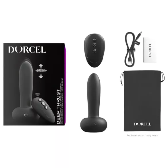 Dorcel Deep Thrust - dildo s potiskom (crni)